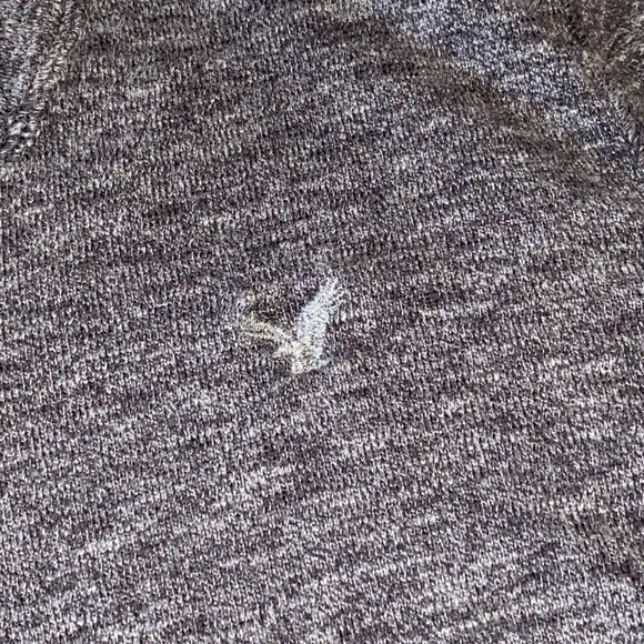 American Eagle Pullover V-neck long Sleeve Sweater Gray - Picture 4 of 6